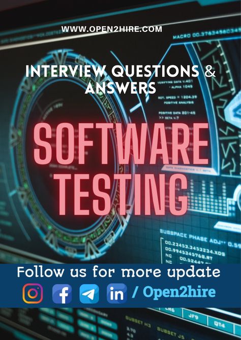 Top 150 Software Testing Interview Questions & Answers Software Testing Interview Questions, Job Interview Questions And Answers, Engineering Notes, Job Interview Questions, Interview Questions And Answers, Tech Updates, Software Testing, Questions And Answers, Interview Questions