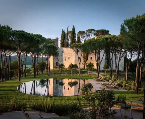 Oval Swimming Pool, Victorian Conservatory, Villa Toscana, Italian Castle, Umbria Italy, Castle Hotel, Ancient Buildings, Montepulciano, Ancient Forest