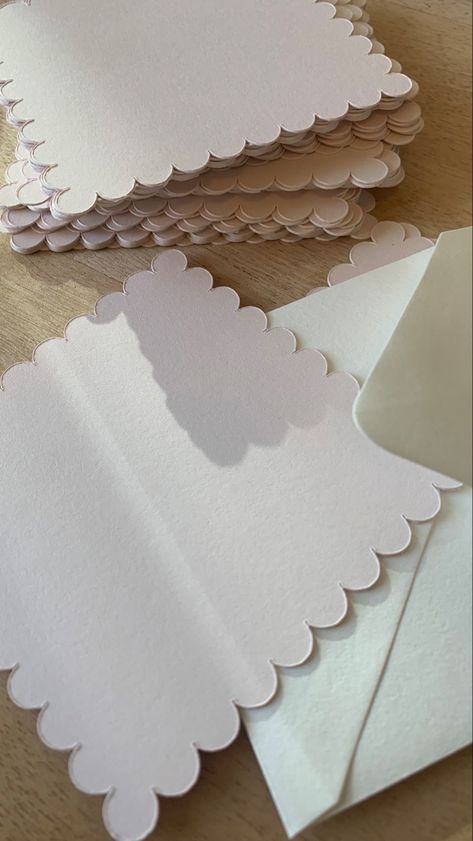 Coming soon!! Light pink cards with scalloped edges and cream envelopes! Fine Stationery, Pink Cards, Scalloped Edge, London Wedding, Youre Invited, Light Pink, Envelope, Greeting Cards, Stationery