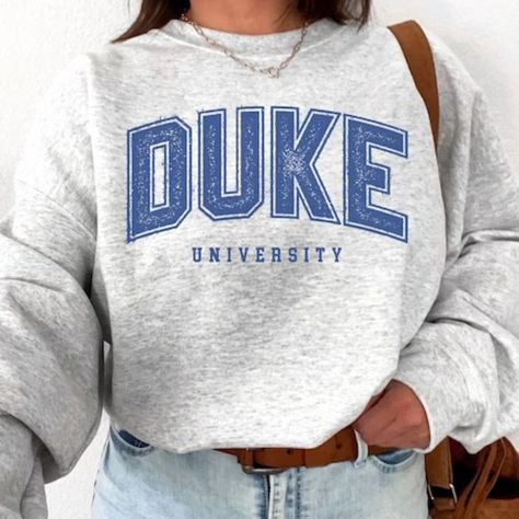 Duke University, Duke Sweatshirt, Duke T Shirt, Duke Vintage University Y2k Duke College Aesthetic, Duke Logo, How To Get Into Duke University, Duke University Sweatshirt, Jmu Dukes, Duke Sweatshirt, College Clothes, Vintage University, University Sweatshirts