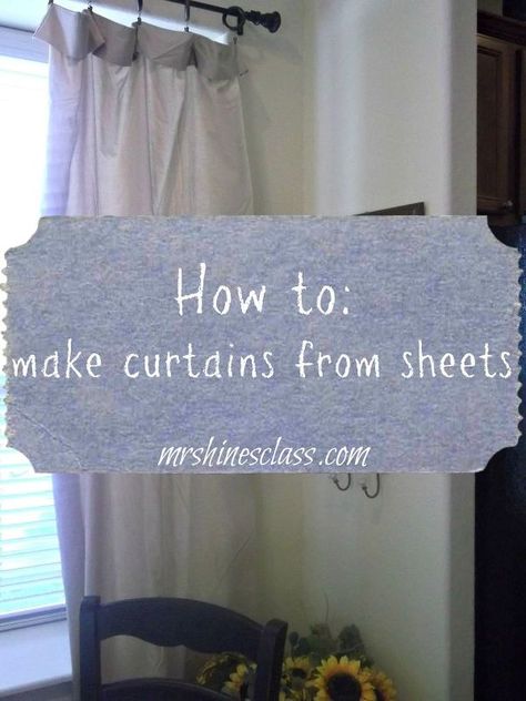 turning a sheet set into window treatments, home decor, living room ideas, repurposing upcycling, window treatments, windows Curtains From Sheets, Sewing Curtains, Balcony Curtains, Making Curtains, Make Curtains, No Sew Curtains, Curtains Home, How To Make Curtains, Rod Pocket Curtains