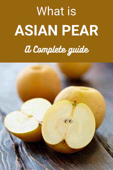 A Pinterest pin showcasing Asian pears with simple text overlay. The guide highlights nutrition, benefits, buying, storing, and usage tips for Asian pears. A must-read for fruit lovers! #AsianPears #FruitGuide #HealthyEating Asian Pear Recipes, Asian Pears, Asian Pear, Pear Fruit, Pear Recipes, School Snack, Tea Benefits, Juicy Fruit, Grocery Stores