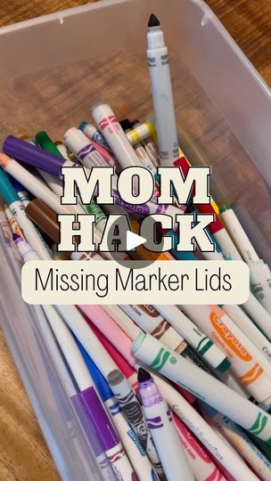 Marker Lid Hack, Homeschool Hacks, Daycare Ideas, Toddler Mom, Handy Dandy, Colour Code, Mom Hacks, Homeschool Mom, Duct Tape