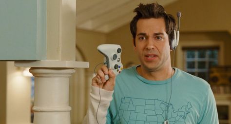 Microsoft Xbox controller and headset used by Zachary Levi in ALVIN AND THE CHIPMUNKS: THE SQUEAKQUEL (2009) @microsoft Alvin And The Chipmunks The Squeakquel, Zachary Levi, Flynn Rider, Alvin And The Chipmunks, Dear Future Husband, 2 Movie, Comedy Movies, Chipmunks, Celebrities Male