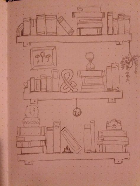 Bookshelves Drawing, Locker Drawing, Shelf Drawing, Wreck This Journal, Desk Ideas, Book Drawing, Easy Diy Art, Cyberpunk Art, Life Drawing