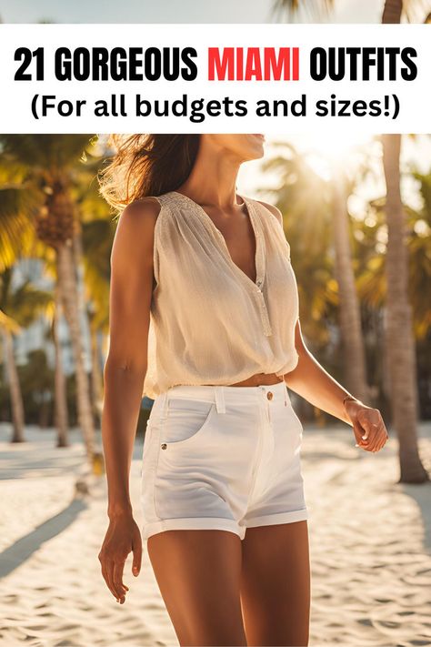 21 Super Chic Miami Outfits For Your Vacay!! 2 Week Packing List, Week Packing List, Miami Vacation Outfits, Miami Looks, Travel Light Outfits, Outfits For The Beach, Best Travel Outfits For Women, Outfits For Black Women, Stylish Travel Outfit