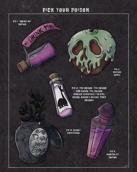 Pick Your Poison, Using Procreate, Disney Fun, Disney Drawings, Disney Villains, Disney Love, Disney Wallpaper, Disney Art, Body Art Tattoos