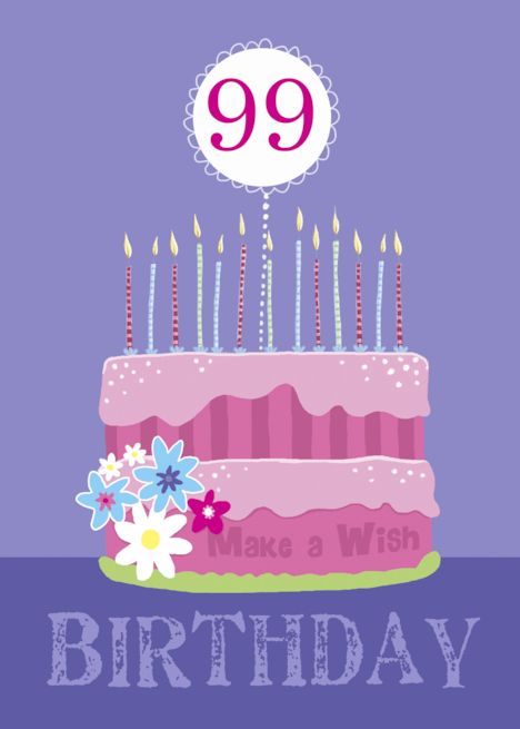 99th Pink Birthday Cake with Candles card Happy 86th Birthday, 35th Birthday Cakes, Sister Birthday Cake, 65 Birthday Cake, Cake With Candles, Friends Birthday Cake, Candles Cake, 90th Birthday Cakes, Pink Birthday Cake