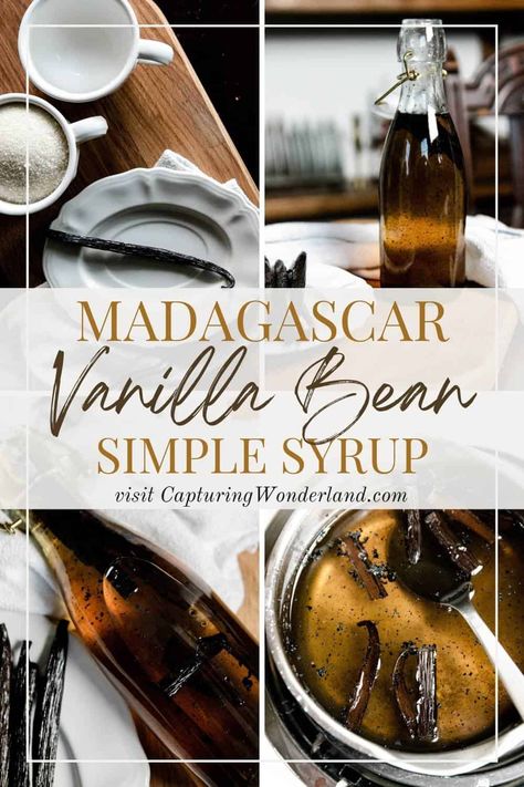 Vanilla Bean Coffee Syrup, Homemade Vanilla Syrup For Coffee, Vanilla Simple Syrup Recipe, Vanilla Bean Simple Syrup, Homemade Vanilla Syrup, Vanilla Simple Syrup, Vanilla Bean Recipes, Vanilla Syrup For Coffee, Homemade Coffee Syrup