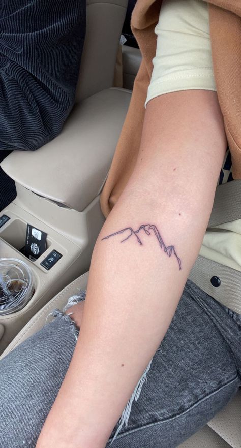 The Sound Of Music Tattoo, Sound Of Music Tattoo, Simple Music Tattoo, Mountains Tattoo, Mountain Tattoo Simple, Tattoo Simple, The Sound Of Music, Mountain Tattoo, Music Tattoo