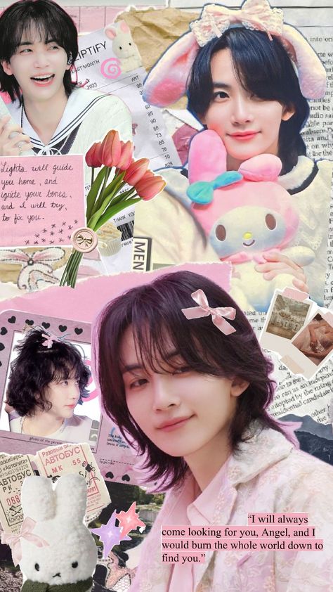 #jeonghan #coquette #pink #pretty Wallpaper Pink Cute, My Melody Wallpaper, Seventeen Going Seventeen, Wallpaper Doodle, Coquette Pink, Seventeen Magazine, Going Seventeen, Seventeen Album, Seventeen Wallpapers