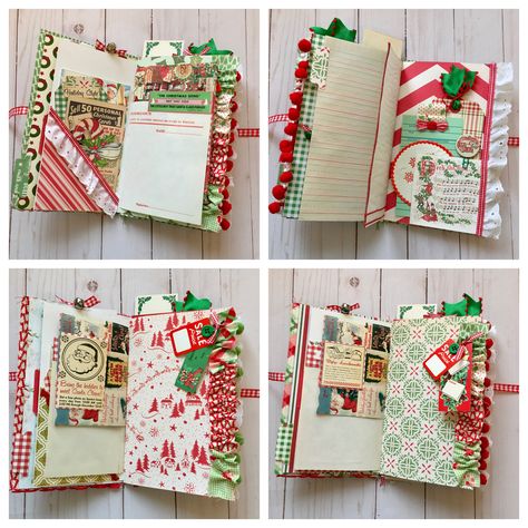 Christmas Junk Journal Page Ideas, Christmas Junk Journal Ideas, Journal Examples, December Daily Ideas Inspiration, Christmas Journals, December Journal, Holiday Journal, Instant Food, Scrapbook Christmas