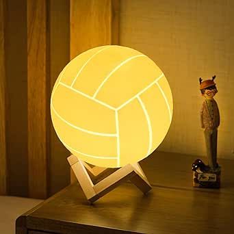 Olee Odee Volleyball Night Light, Volleyball Lamp Light for Kids Room with Remote Control 16 Colors Changing Sport Fan Room Decoration Gifts for Boys,Girls,Volleyball Lover (5.9 inches) Volleyball Themed Bedroom, Volleyball Bedroom Ideas, Volleyball Themed Room, Volleyball Room Decor, Bedroom Sport, Volleyball Bedroom, Volleyball Pillow, Volleyball Decor, Volleyball Room