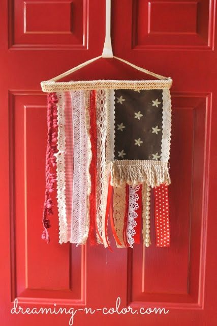 Patriotic Americana: 16 Unique DIYs - Deja Vue Designs Rag Flag, Patriotic Diy, Patriotic Art, Baby Food Jars, Fabric Flag, Patriotic Crafts, Painted Jars, Americana Decor, Making Crafts