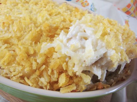 just helen | Funeral potatoes hashbrown casserole Dehydrated Hashbrowns, Hash Brown Potato Casserole, Hashbrown Casserole Recipe, Cheesy Potatoes Recipe, Cheesy Hashbrown Casserole, Cheesy Hashbrowns, Hashbrown Casserole, Hashbrown Recipes, Potatoe Casserole Recipes