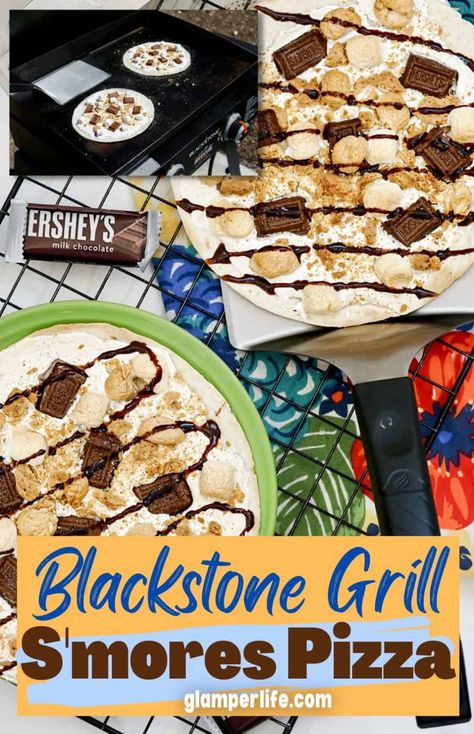 S’mores On Blackstone, Flat Top Grill Recipes Camping, Blackstone Tostadas, Pit Boss Ultimate Griddle Recipes, Blackstone Smores, Black Stone Griddle Recipes Dessert, Black Stone Dessert Recipes, Blackstone Party Food, Griddle Dessert Recipes