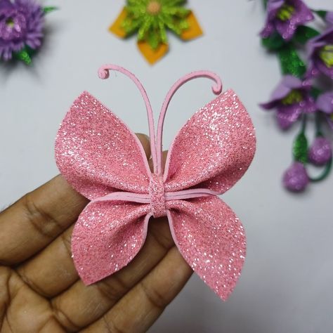 Foam Butterfly, Wall Decorations Diy, Diy Butterfly Decorations, Glitter Paper Crafts, Diy Paper Butterfly, Horse Birthday Parties, Diy Butterfly, Horse Birthday, Math Projects