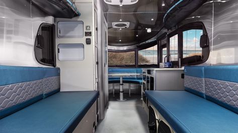 The 2024 Basecamp 16 and Basecamp 20 are ready for you to take the adventure of a lifetime. Explore the new features. Airstream Basecamp, Airstream Travel, Airstream Travel Trailers, Lake Decor, Adventure Gear, Travel Trailers, Year 2024, Storage System, Blue Tones