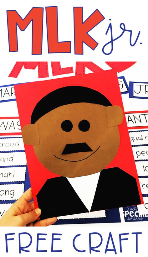 Art History Projects For Kids, Martin Luther King Jr Crafts, Mlk Crafts, Mlk Activities, Martin Luther King Activities, Martin Luther King Jr Activities, Diversity Art, King Craft, Mlk Jr