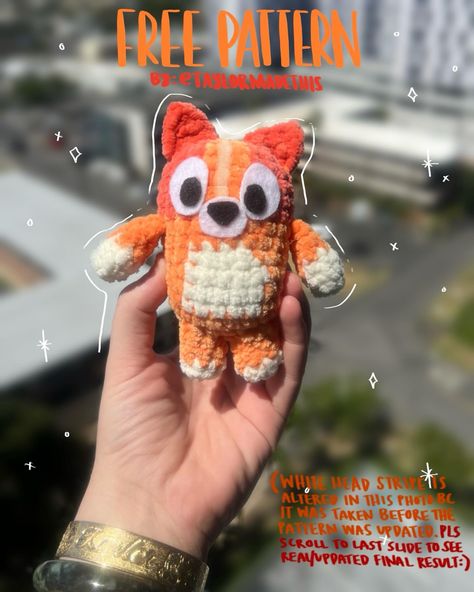 Taylormadethis Art | FREE BINGO PATTERN!! 🧡 I am so humbled by all the love my free Bluey pattern got! Big thank you to everyone who supported me on that post … | Instagram Bingo Crochet Pattern, Crochet Bingo, Crochet Trinkets, Bingo Patterns, Crochet Styles, Crochet Eyes, Crochet Animals Free Patterns, Beginner Crochet Projects, Crochet Inspo