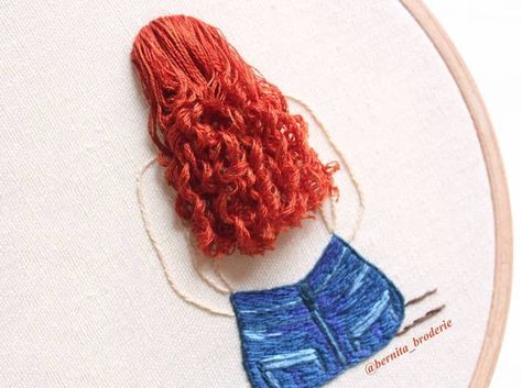 Clever 3D Embroidery Mimics All Sorts of Creative Hairstyles Beauty Tutorial, I Got Your Back, Hair Flow, Contemporary Textiles, Luscious Hair, Contemporary Embroidery, 3d Embroidery, Thread Painting, 자수 디자인