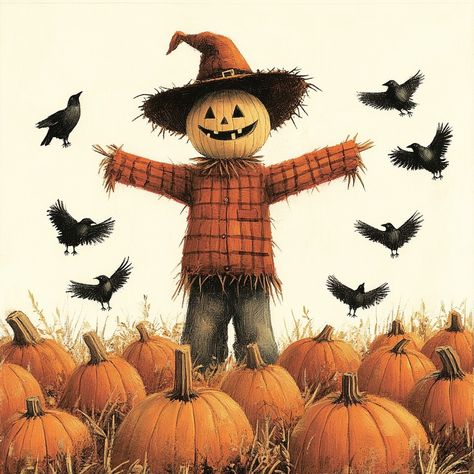 "The Pumpkin Patch" Check us out at: https://pinehalldesignco.com/ #scarecrow #crow #pumpkin #pumpkinpatch #halloween #art #decor #spooky #fall #autumn #vibes #aesthetic Autumn Vibes Aesthetic, The Scarecrow, Spooky Fall, Fall Designs, Baby Illustration, Beach Frame, Coffee Decor, Find Joy, African Wildlife