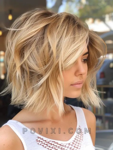 Explore 32 Trending Fall Haircuts 2024 for Long, Medium, and Short Styles for Women Different Types Of Hair Colors, Blond Hair Trends Fall 2023, Fall Hair Styles Short, Fall Blonde Hair Color Short Bob, Bang Trend 2024, 2024 Fall Short Hair Trends For Women, Fall2024 Hair Trends, Fall Bobs 2024, Trendy Bobs 2024