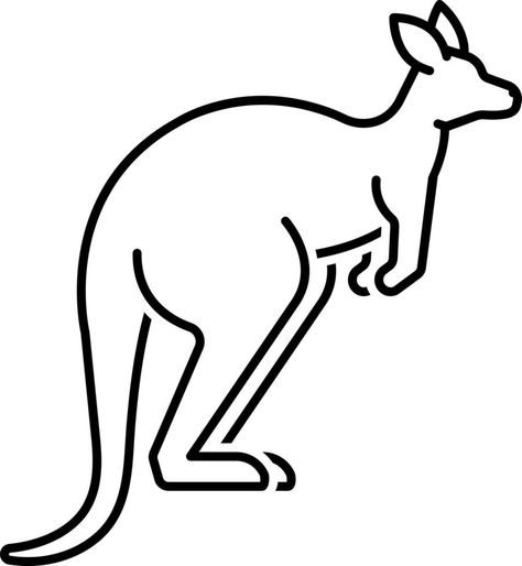 line icon for kangaroo Kangaroo Colouring Pages, Kangaroo Drawing Easy, Kangaroo Template, Kangaroo Outline, Kangaroo Tattoo, Kangaroo Drawing, Kangaroo Art, Australia Kangaroo, Vector Typography