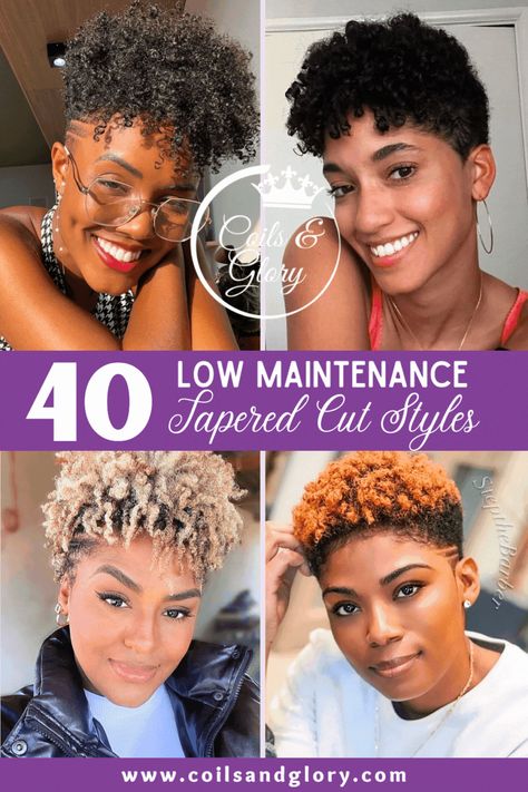 Natural Faded Hairstyles For Black Women, Curly Taper Fade Women, Tapered Hair Black Women, 4c Hair Cuts For Black Women, Short Natural Cuts For Black Women, Tapered Pixie Haircut Black Women, Best Haircut For Oval Face Women, Short Natural Haircuts For African Women, Shirt Natural Hairstyles Black Women