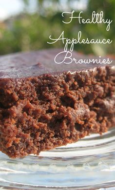 Recipe With Applesauce, Applesauce Brownies, Healthy Applesauce, Boxed Brownie Recipes, Healthy Brownie Recipe, Applesauce Recipes, Healthy Brownie, Baking Healthy, Brownie Recipes Healthy