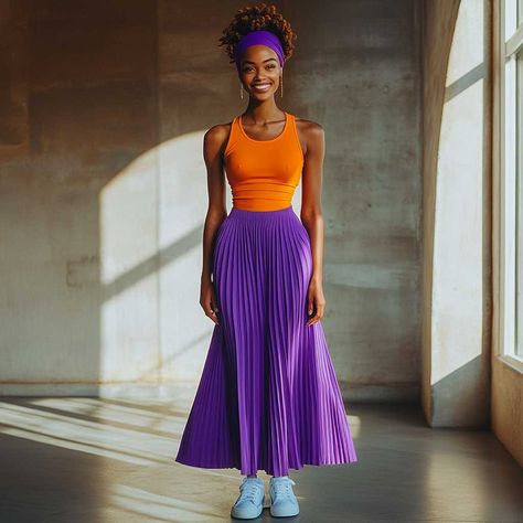 8+ Vibrant 90s Party Outfit Ideas with Purple and Orange Highlights • 333+ Inspiring Lifestyle Ideas Purple And Orange Outfit, 90s Party Outfit, Inspiring Lifestyle, Party Outfit Ideas, Orange Highlights, Pool Party Outfits, Orange Jeans, Orange Crop Top, 90s Party