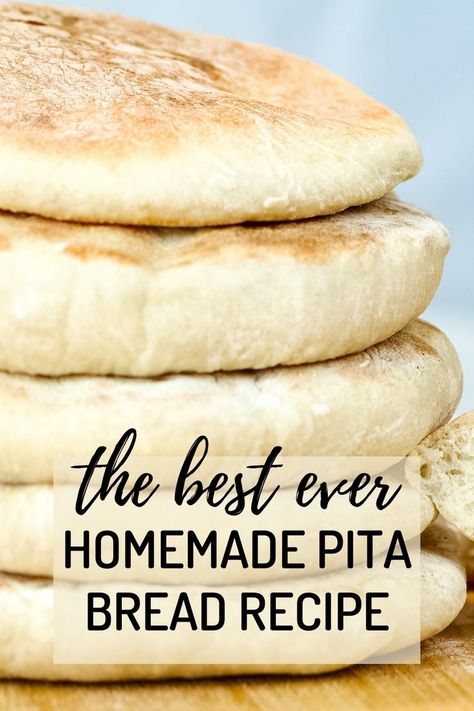 Whole Wheat Pita Bread, Homemade Pita, Homemade Pita Bread, Pita Bread Recipe, Pita Recipes, Pan Pita, Bread Soft, Whole Wheat Pita, Pita Bread