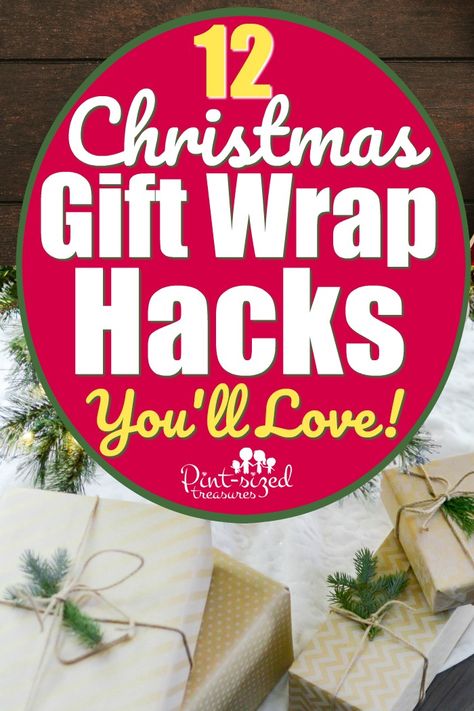 Cool Ways To Wrap Gifts, Unique Ways To Wrap Gifts, Gift Wrapping Hacks, Organized Christmas, Wrapping Hacks, Homemaking Skills, Pinterest Christmas, Christmas Hacks, Unique Gift Wrapping