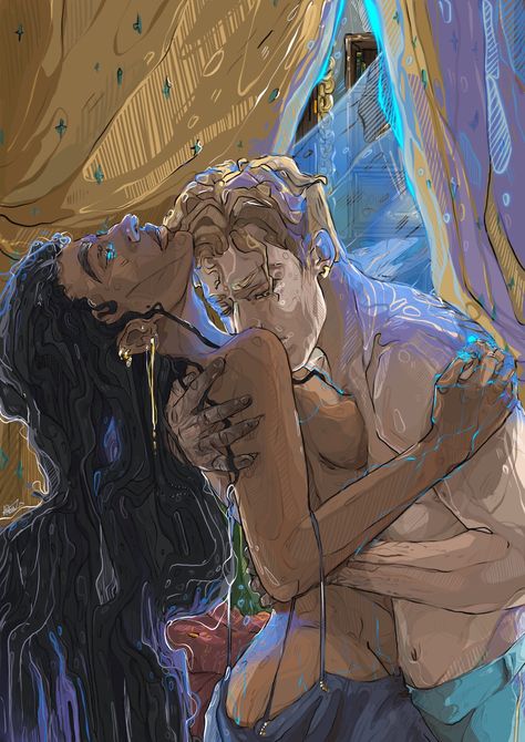 Zoya Nazyalesky and Nikolai Lantsov Ravka Shadow and Bone Leigh Bardugo Zoyalai Fanart, Zoya And Nikolai, King Of Scars, The Grisha Trilogy, Six Of Crows, Fan Book, Book Characters, Dark Fantasy Art, Book Nerd