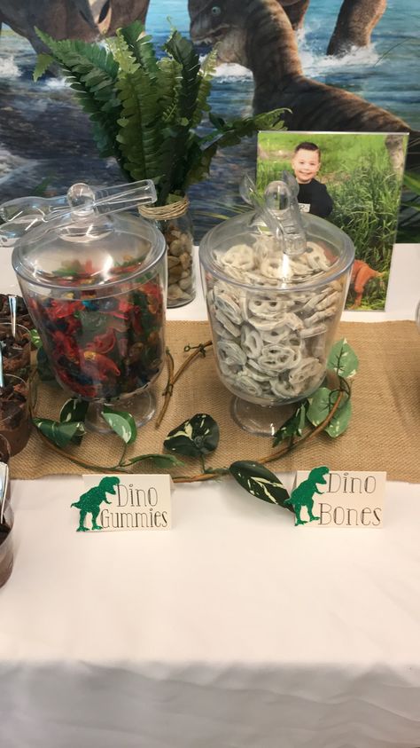 Dinosaur Party Candy Table, Dinosaur Treat Table Ideas, Jurassic Park Party Table Decorations, Jurassic World Treat Table, Dino Candy Table, Dinosaur Treat Table, Dinosaur Birthday Dessert Table, Dinosaur Sweets Table, Dinosaur Candy Table