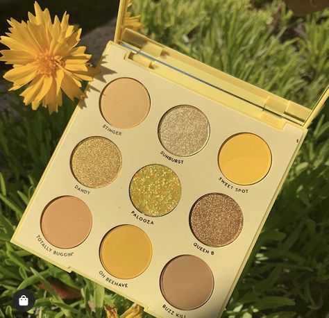 Makeup Hooded Eyes, Yellow Makeup, Makeup Pallets, Makeup Eyeshadow Palette, Colourpop Cosmetics, Aesthetic Nature, Colour Pop, Airbrush Makeup, Yellow Aesthetic