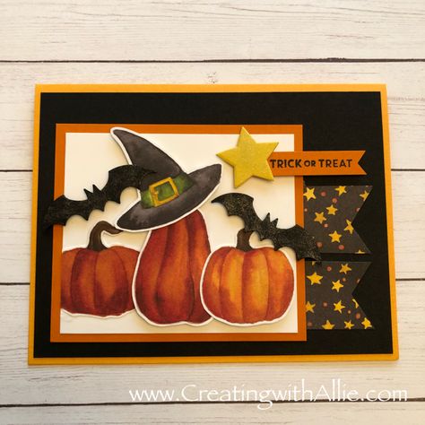 Hello Friends! Do you make Halloween cards?? I love to make this type of cards! and October is the month to make Halloween cards, as well as treat holders! During this month I will be posting several projects for Halloween, so make sure to keep visiting my blog 🙂 The card I am showing today features the […] Halloween Cards Diy, Cards Halloween, Carte Halloween, Halloween Cards Handmade, Toil And Trouble, Bee Cards, Halloween Card, Halloween Stuff, Heartfelt Creations