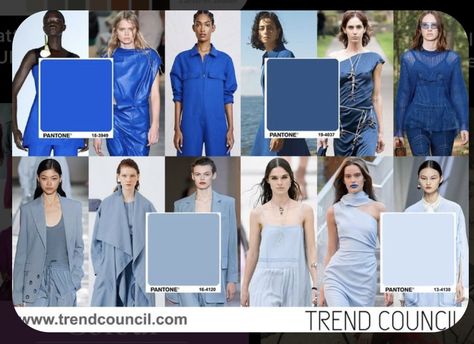 Shade Range of current blues Shade Of Color, Summer Color Trends, Trend Council, Fashion Trend Forecast, Trend Forecast, Color Trends Fashion, Fashion Forecasting, Summer 22, 2022 Trends