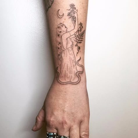 Thumb Tattoos, Goddess Tattoo, Spiritual Tattoos, 1 Tattoo, Dainty Tattoos, Dream Tattoos, Line Tattoos, Skin Art, Pretty Tattoos