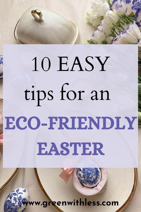 Want to be more sustainable at Easter this year? Click on the pin to discover these 10 EASY tips to have an eco-friendly Easter! You will find many sustainable Easter basket ideas, tips for finding eco-friendly Easter eggs, ideas to choose sustainable Easter decorations and Easter gifts, the best ways to have a zero-waste Easter, and many more! Easter Eggs Ideas, Sustainable Living Aesthetic, Eco Friendly Easter, Eggs Ideas, Be More Sustainable, Eco Friendly Holiday, Easter Basket Ideas, Zero Waste Living, Eco Friendly Living