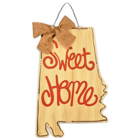 Alabama Wooden Door Hanger - save 20% when you use the code FALL20 at checkout Alabama Door Hanger, Pretty Door, Party Palette, Heart Of Dixie, Cowgirl Quotes, Cowgirl Stuff, Paint Party Ideas, Wooden Door Hanger, Wood Door Hangers