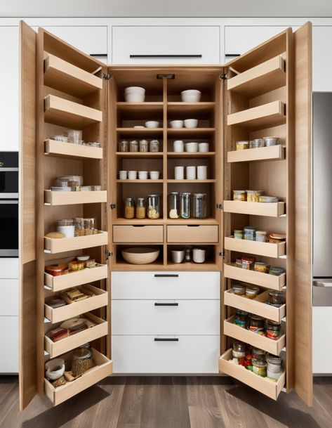 49 Clever Pantry Ideas To Maximize Space And Organize Your Kitchen Butlers Pantries, Dream Pantry, Organized Pantry, Organize Your Kitchen, Maximize Storage, Pantry Ideas, Spice Cabinet, Small Closets, Cabinet Kitchen