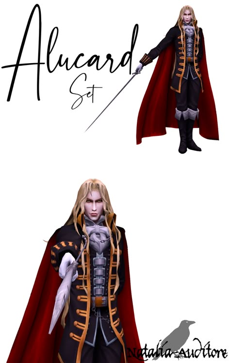 Alucard set | Natalia-Auditore on Patreon Sims 4 Cc Midevil Clothes, Ts4 Medieval, Mods Ts4, Sims 4 Cc Patreon, Horror Vacui, Cc Patreon, Sims Medieval, Vampire Clothes, Royal Clothes