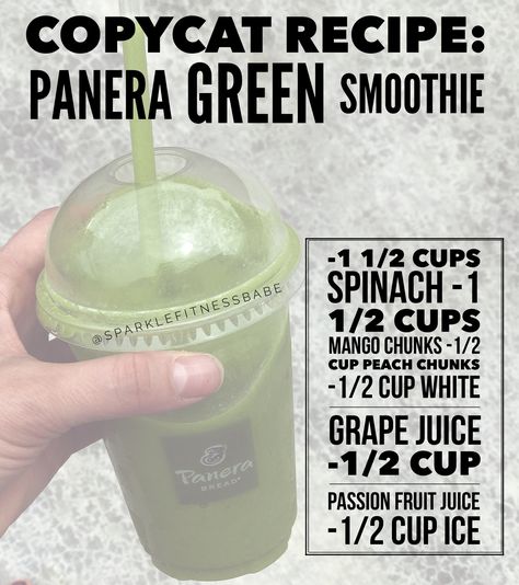 Green Passion Smoothie Panera Recipe, Panera Smoothie Recipe, Panera Green Smoothie Recipe, Alkaline Breakfast, Ninja Blender Recipes, Mango Banana Smoothie, Green Juice Recipe, Fruit Smoothie Recipes Healthy, Passion Fruit Juice