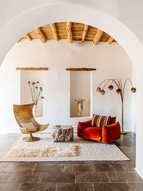 Fincadelica Ibiza: Inside the luxury island villa - Vogue Scandinavia Luxury Bedroom Suite, Color Terracota, Island Villa, Rustic Wooden Table, Rustic Room, Interiors Dream, Scandinavian Interior Design, Understated Luxury, Contemporary Interior Design