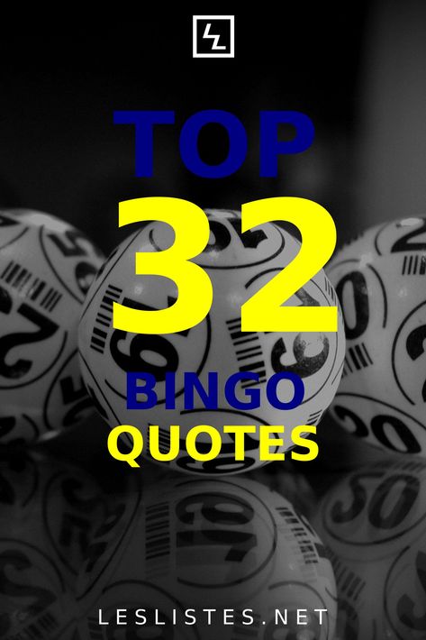 Bingo is a fun game enjoyed by all ages. With that in mind, check out the top 32 bingo quotes that you should know. #bingo Funny Bingo Quotes, Bingo Sayings, Bingo Quotes, Bingo Wings, Bingo Night, Red Skelton, Bingo Board, Top List, Chess Game