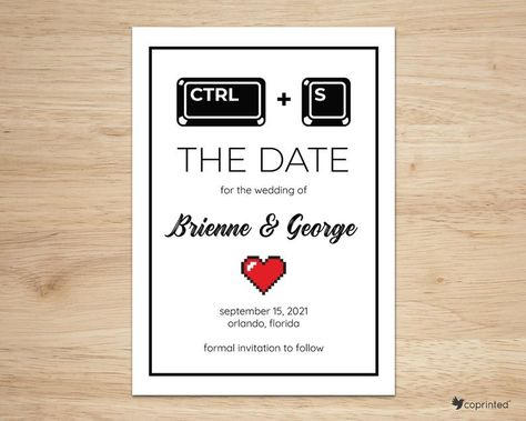 Geek Wedding Invitations, Funny Save The Date, Funny Save The Dates, Gamer Wedding, Geek Wedding, Wedding Planning Decor, Wedding Invitation Video, Plan My Wedding, Rustic Bridal