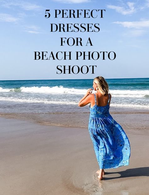 Beach Pics In Clothes, Dress For Beach Photos, Beach Photoshoot Clothes, Beach Pictures Outfits Women, Blue Dress Beach Photoshoot, Family Beach Pic Outfit Ideas, Beach Photo Dress Ideas, Beach Photoshoot Dress Ideas, Beach Dresses Photoshoot