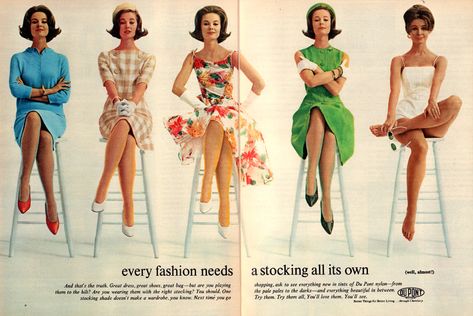 1962 Fashion, Cool Tights, Vintage Stockings, Vintage Mom, Retro Women, Vintage Advertisement, 1960s Fashion, Nylon Stockings, 60s Fashion