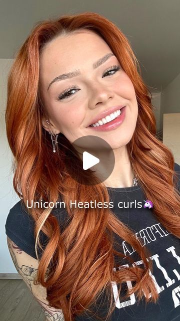 Mirta Miler on Instagram: "Unicorn Heatless curls 🦄 . . #heatlesscurls #hairtutorial #blowout" Unicorn Heatless Curls, Unicorn Curls, Diy Heatless Curls, Heartless Curls, Diy Curls, Curls No Heat, Heatless Curls, No Heat, Great Hair